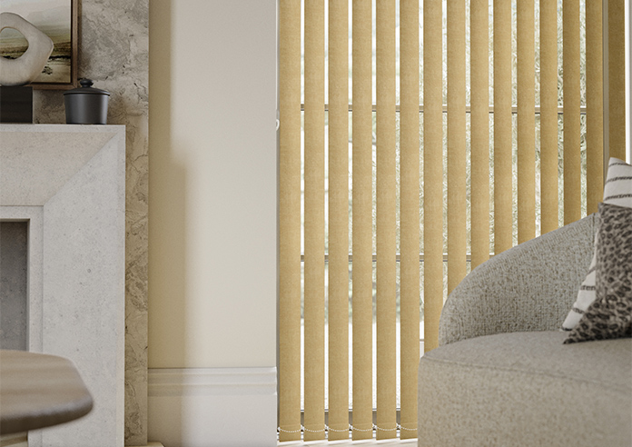 Flori Faux Suede (Blackout), Sunstone - Vertical Blind - Image 5